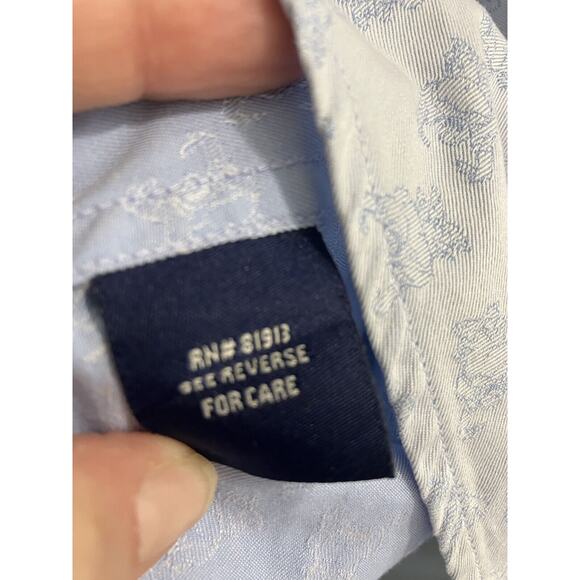 Robert Graham Men's Blue Shirt Buddha Print Long Sleeve Size 2XL Flip Cuff - Picture 4 of 9